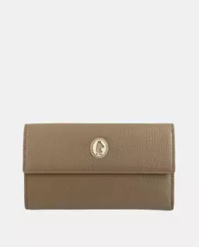 Женский кошелек из яловой кожи черного цвета El Potro, цвет Camel