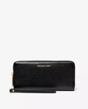 Женский кошелек из зернистой кожи с ремешком Michael Michael Kors, черный