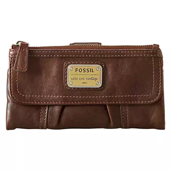 Женский кошелек-клатч Fossil Cora or Emory Soft Leather, эспрессо