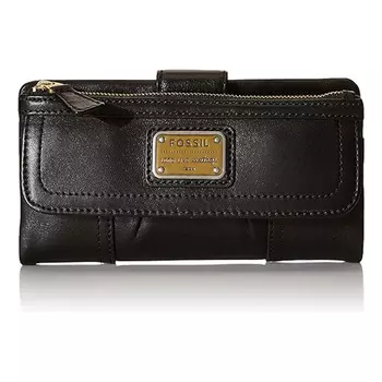 Женский кошелек-клатч Fossil Cora or Emory Soft Leather, черный/черный