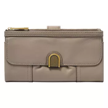 Женский кошелек-клатч Fossil Cora or Emory Soft Leather, серый