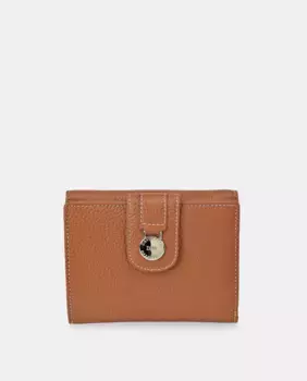 Женский кошелек-кошелек Daviletto среднего размера из кожи юрского периода цвета кожи, цвет Camel