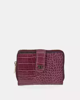 Женский кошелек-кошелек среднего размера из черной искусственной кожи Pierre Cardin, бордовый