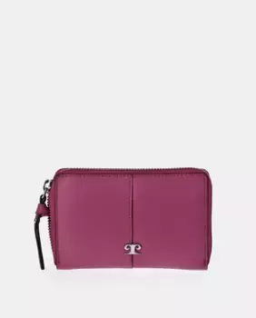 Женский кошелек-кошелек среднего размера на молнии из черной искусственной кожи Pierre Cardin, цвет Fucsia