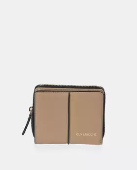 Женский кошелек-кошелёк на молнии из кожи кремового цвета Guy Laroche