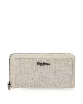 Женский кошелек Maddie бежевого цвета на молнии Pepe Jeans, золотой