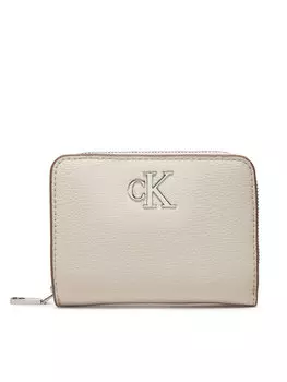 Женский кошелек Minimal Monogram Md Zip Around LV04K1009G Calvin Klein Jeans, экрю