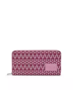 Женский кошелек на молнии с геометрическим принтом Tous, цвет Fucsia