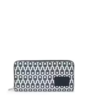 Женский кошелек на молнии с геометрическим принтом Tous, темно-синий