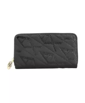 Женский кошелек на молнии с монограммой Armani Exchange, черный