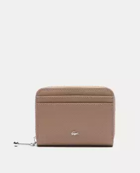 Женский кошелек однотонный Lacoste, бежевый