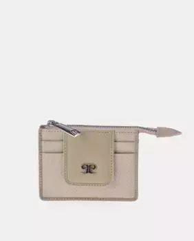 Женский кошелек Pierre Cardin из кожи с тиснением в елочку, бежевый