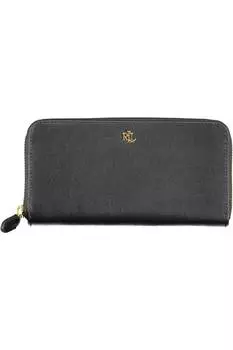 Женский кошелек Ralph Lauren кожаный на молнии, черный
