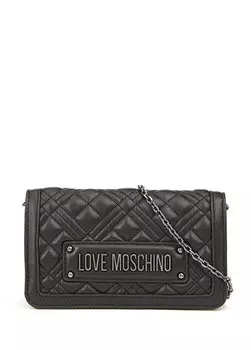 Женский кошелек с черным логотипом Love Moschino