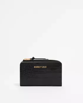 Женский кошелек с гравировкой в виде крокодила Bimba y Lola, чёрный