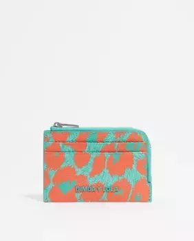 Женский кошелек с леопардовым принтом Bimba y Lola, зеленый