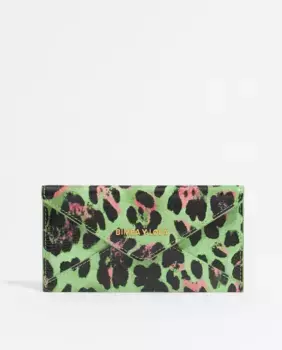 Женский кошелек с леопардовым принтом Bimba y Lola, зеленый