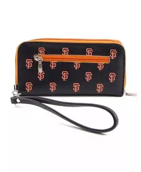 Женский кошелек San Francisco Giants на молнии вокруг браслета Eagles Wings, черный