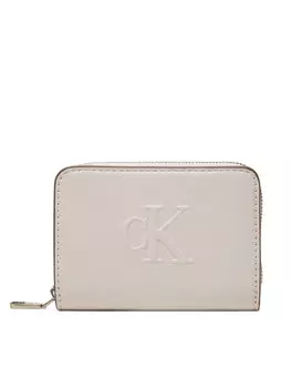 Женский кошелек Sculpted Med Zip Around Wallet LV04K1004G Calvin Klein Jeans, экрю
