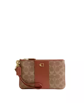 Женский кошелек Signature Canvas Wristlet COACH, мультиколор