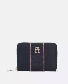 Женский кошелек среднего цвета темно-синего цвета Tommy Hilfiger, тёмно-синий