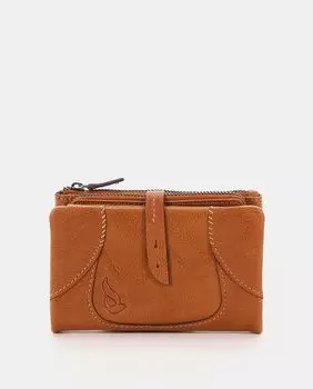 Женский кошелек Wonderland среднего размера из коньячной кожи Abbacino, коричневый