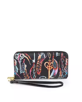 Женский кошелек Zagori с ремешком на руку в цветном ключе SKPAT, коричневый