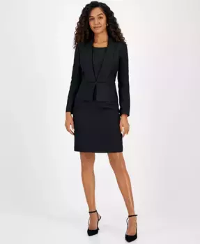 Женский костюм-джемпер с шалью Regular & Petite Le Suit, черный