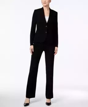 Женский костюм из 3 предметов Missy & Petite Executive Collection: брюки и юбка Anne Klein, черный