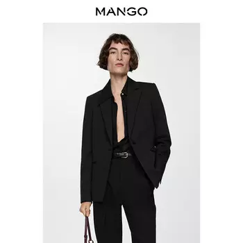 Женский костюм Mango с одной пуговицей деловой, темно-синий