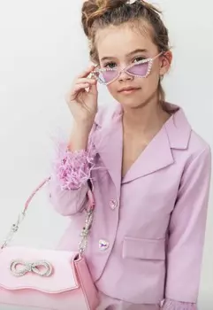 Женский костюм с отделкой из перьев Lola + The Boys, фиолетовый