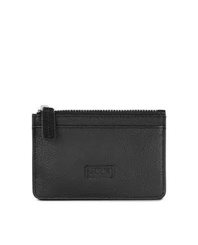 Женский кожаный кошелек Antwerp черного цвета с RFID-защитой Jaslen, черный