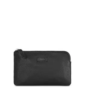 Женский кожаный кошелек Antwerp черного цвета с RFID-защитой Jaslen, черный