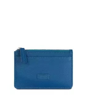 Женский кожаный кошелек Antwerp синего цвета с защитой RFID Jaslen
