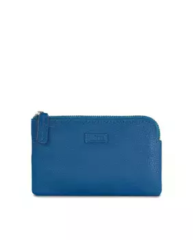 Женский кожаный кошелек Antwerp синего цвета с защитой RFID Jaslen, синий