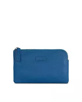 Женский кожаный кошелек Antwerp синего цвета с RFID-защитой Jaslen, синий