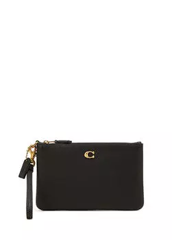 Женский кожаный кошелек Coach, черный