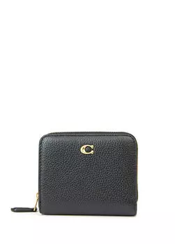 Женский кожаный кошелек Coach, черный