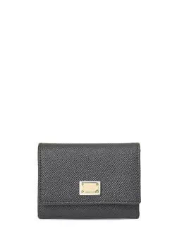 Женский кожаный кошелек Dolce&Gabbana, черный