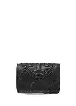 Женский кожаный кошелек Fleming Tory Burch, черный