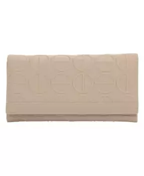 Женский кожаный кошелек континентальный Estro, бежевый