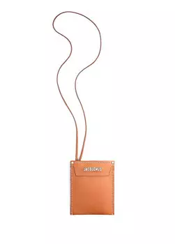 Женский кожаный кошелек с коричневым логотипом Jacquemus