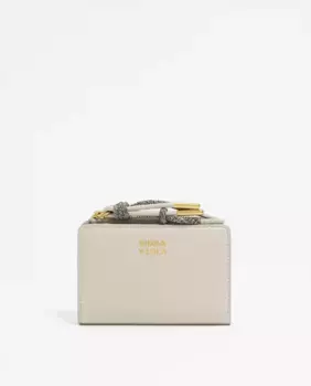 Женский кожаный кошелек с логотипом Bimba y Lola, серый