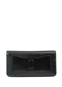 Женский кожаный кошелек с логотипом Marc Jacobs, черный