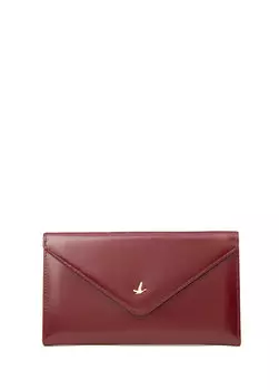 Женский кожаный кошелек с логотипом milano бордового цвета Beymen