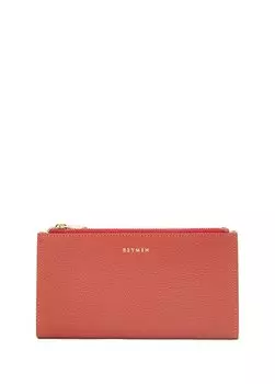 Женский кожаный кошелек с плиточным логотипом Beymen