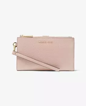 Женский кожаный кошелек среднего розового цвета Michael Michael Kors, розовый