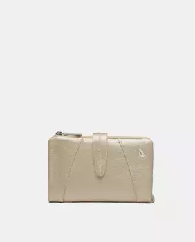 Женский кожаный кошелек среднего золотого цвета Abbacino, золотой