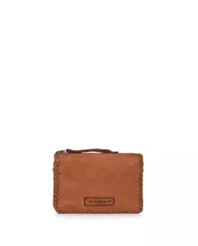 Женский кожаный кошелек THB Moon среднего размера из мытой кожи The Bagging Co, коричневый