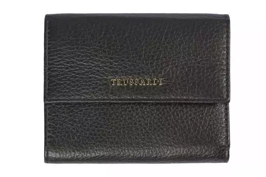 Женский кожаный кошелек ussardi Trussardi, черный